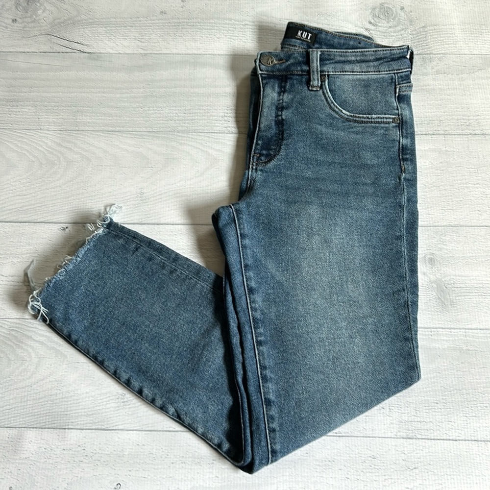Kut from the Kloth Reese Fab Ab Ankle Straight‎ Leg Sz 4